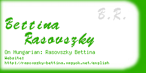 bettina rasovszky business card